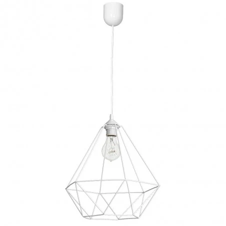 Lampy-sufitowe - delikatna lampa wisząca o ażurowym kloszu 1xe27 basket mlp7212 eko-light 