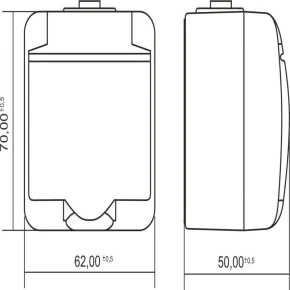 Gniazda-elektryczne - brązowe gniazdo z klapką z uziemieniem ip54 4ghe-1d junior karlik 