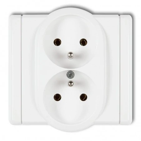 Gniazda-elektryczne - gniazdo podwójne z uziemieniem fgp-2z  2x z/u flexi karlik 