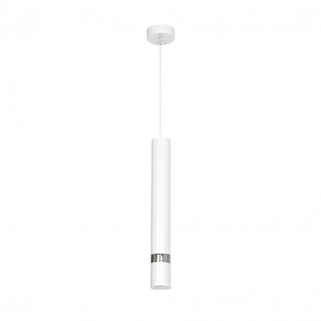Lampy-sufitowe - biała lampa wisząca w kształcie walca gu10 joker mlp1347 eko-light 