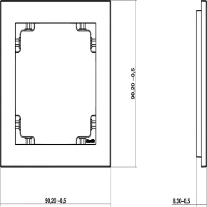 Ramki-pojedyncze - srebrna metaliczna ramka na kontakty i wyłączniki 7dr-1 deco karlik 