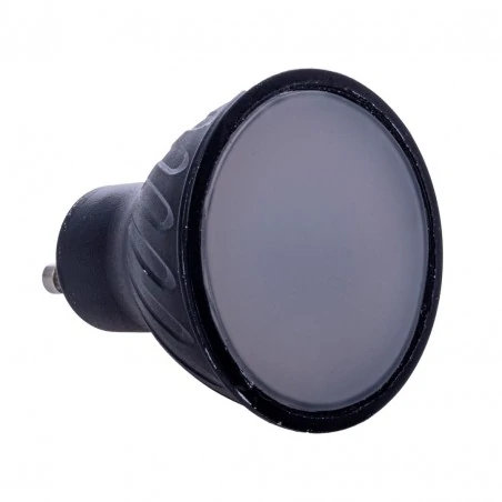 Gwint-trzonek-gu10 - czarna żarówka led reflektor gu10 7w ciepła 3000k ekza565 eko-light 