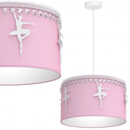 Oswietlenie-do-pokoju-dzieciecego - lampa sufitowa różowa baletnica do pokoju dziewczynki 1xe27 eko-light 