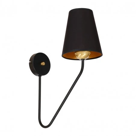 Kinkiety-do-salonu - kinkiet czarny metalowy e27 60w victoria black mlp4911 eko-light 