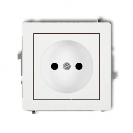 Gniazda-elektryczne - białe gniazdko pojedyncze bez uziemienia dgp-1 deco karlik 