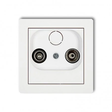 Gniazda-antenowe - gniazdo abonenckie rtv przelotowe 9db białe dg9p deco karlik 