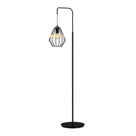 Lampy-stojace - czarna lampa stojąca o wysokości 150cm 1xe27 cliff black mlp5528 eko-light 