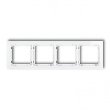 Ramki-poczworne - ramka na gniazdka poczwórna z efektem szkła 0-0-drs-4 deco karlik 