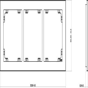  Ramka na 3 włączniki biała z efektem szkła 0-0-DRS-3 DECO KARLIK 