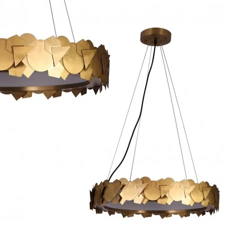 Lampy-sufitowe - złota lampa sufitowa o mocy 24w z ciepłym światłem 3000k 720lm soho ml6156 eko-light 