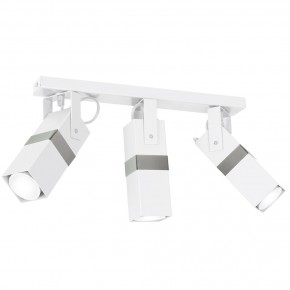 Lampy-sufitowe - lampa sufitowa spot potrójny biało-srebrny vidar 3xgu10 mlp6282 eko-light 