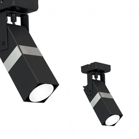 Kinkiety-do-salonu - kinkiet na żarówkę gu10 czarny/chrom vidar mlp6285 eko-light 