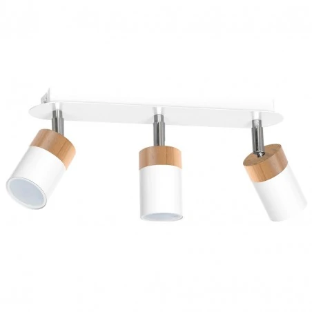 Lampy-sufitowe - potrójny spot oświetleniowy biały na trzy żarówki gu10 joker mlp6300 eco-light 