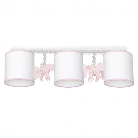 Oswietlenie-do-pokoju-dzieciecego - potrójna lampa sufitowa z motywem jednorożca 3xe27 uni mlp6492 eko-light 