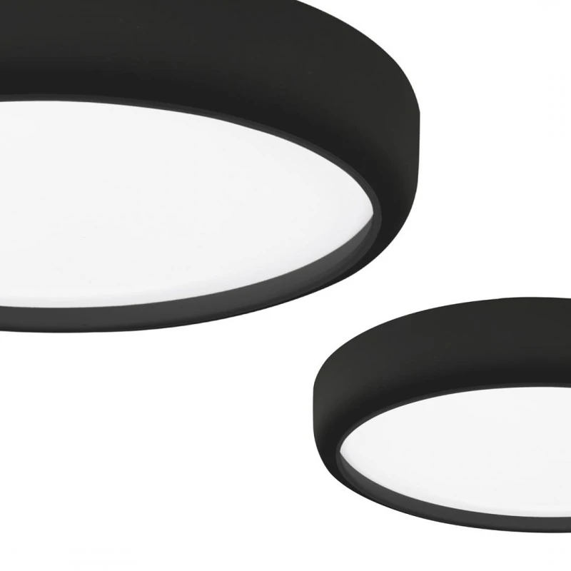 Plafony - czarny plafon na pilota 36w led ø39cm gea ml6394 eko-light firmy EKO-LIGHT 