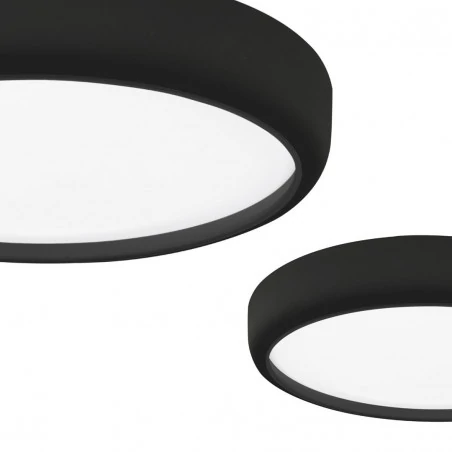Plafony - czarny plafon na pilota 36w led ø39cm gea ml6394 eko-light 