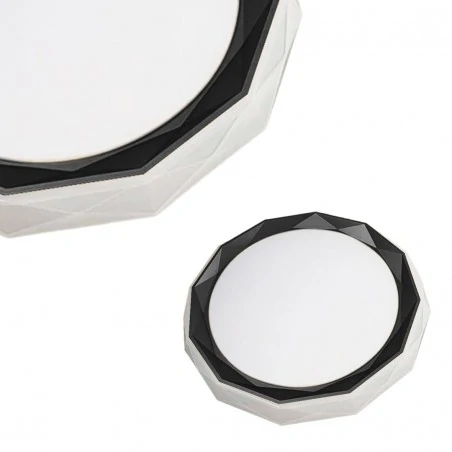 Plafony - plafon sterowany pilotem 3000k-6000k 45w led ø530 mm oscar black ml6178 eko-light 