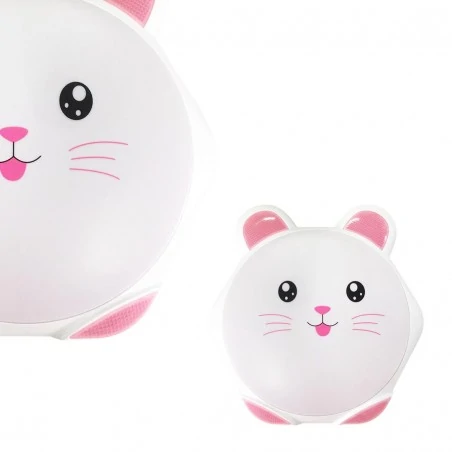 Plafony - plafon led króliczek różowy z neutralnym światłem 20w 4000k sweet pink ml6180 eko-light 