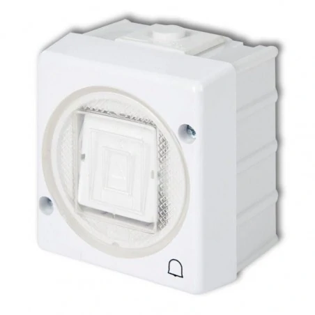 Wlaczniki-i-przyciski-dzwonkowe - whs-4 przycisk dzwonkowy biały ip44 natykowy senior karlik 