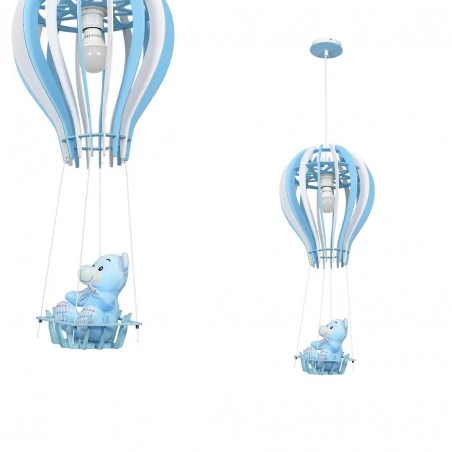 Oswietlenie-do-pokoju-dzieciecego - niebieska lampa balonik z misiem 1xe27 60w balonik blue mlp6427 eko-light 
