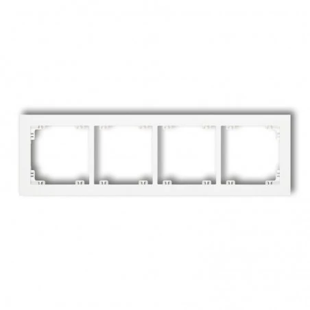 Ramki-instalacyjne - ramka na kontakty biała poczwórna uniwersalna dr-4 deco karlik 