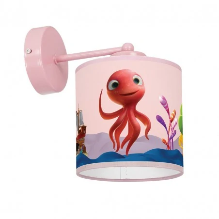 Oswietlenie-do-pokoju-dzieciecego - kinkiet z bohaterami minimini tv ośmiornica lola różowy eko-light 