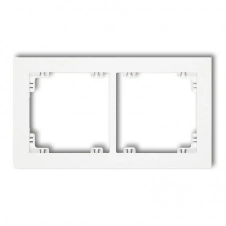 Ramki-instalacyjne - ramka pozioma do kontaktów podwójna biała dr-2 deco karlik 