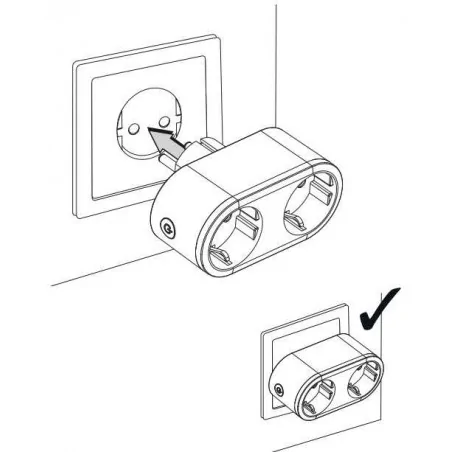 Gniazda-elektryczne - gniazdo podwójne sterowane smartfonem wi-fi tuyasmart 315922 polux 