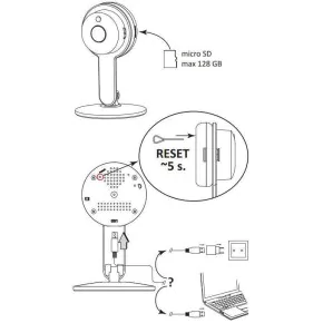 Wideodomofony - kamera wewnętrzna sterowana smartfonem za pomocą aplikacji tuyasmart cosmo w1 315618 polux 