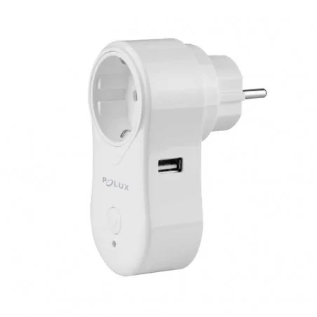 Urzadzenia-zdalnie-sterowane - inteligentne gniazdo zasilające z wyłącznikiem i wejściem usb na aplikację mobilną tuyasmart 315953 polux 