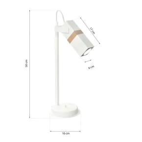 Lampki-nocne - lampka na stolik nocny w kolorze białym gu10 vidar mlp6105 eko-light 