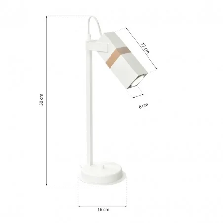 Lampki-nocne - lampka na stolik nocny w kolorze białym gu10 vidar mlp6105 eko-light 