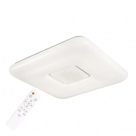 Plafony - kwadratowa lampa sufitowa z pilotem  3000/4000/6500k lyra 36w polux 