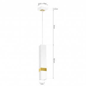 Lampy-sufitowe - biała lampa wisząca do jadalni gu10 vidar mlp6283 eko-light 