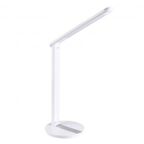 Lampki-biurkowe - składana lampka led na biurko biała 9w 3 barwy światła serra polux