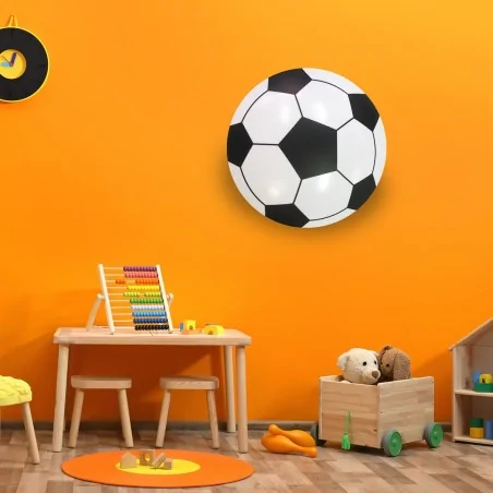Oswietlenie-do-pokoju-dzieciecego - plafoniera lampa w kszałcie piłki nożnej do pokoju chłopca ball 18w led eko-light 
