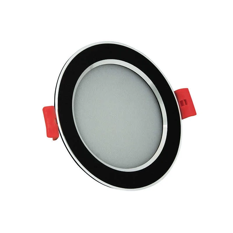 Oprawy-sufitowe - oprawa płaska czarna led do wbudowania w sufit 7w 3000k venus polux firmy POLUX GOLDLUX 