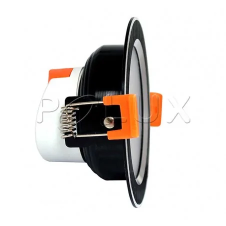 Oprawy-sufitowe - oprawa płaska czarna led do wbudowania w sufit 7w 3000k venus polux 