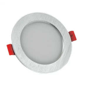 Oprawy-sufitowe - oprawa okrągła oczko ledowe szczotkowane srebrne 11w 3000k venus polux