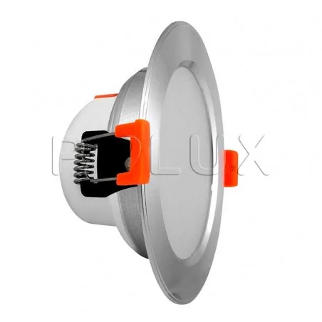 Oprawy-sufitowe - oczko sufitowe stałe led srebrne połysk 7w 560lm 3000k venus polux 