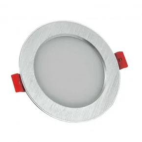 Oprawy-sufitowe - oprawa okrągła oczko ledowe szczotkowane srebrne 7w 3000k venus polux