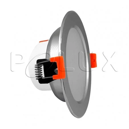 Oprawy-sufitowe - oprawa okrągła oczko ledowe szczotkowane srebrne 7w 3000k venus polux 