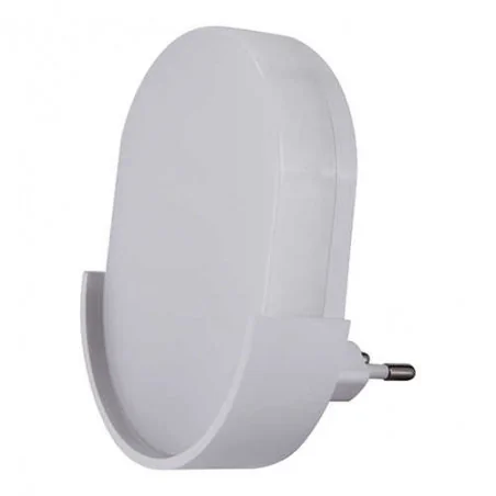 Lampki-do-kontaktu - lampka wtykowa led do kontaktu z czujnikiem zmierzchu podłużna 6500k beza led 03897 ideus 