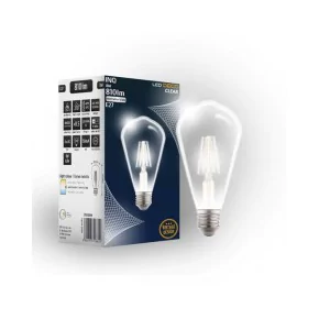 Gwint-trzonek-e27 - żarówka led wydłużona st64 filament neutralna e27 8w 4000k ds030nw inq