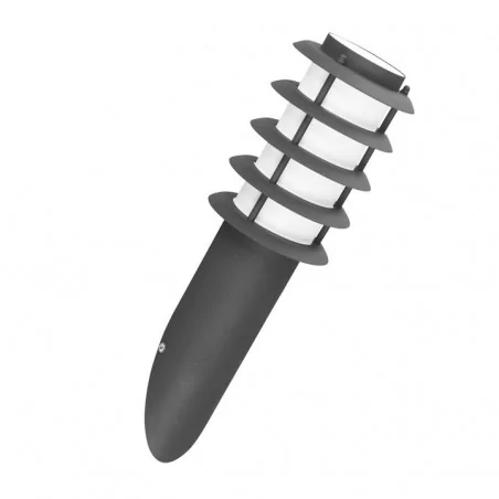 Kinkiety-ogrodowe - kinkiet ogrodowy skośny szary e27 ip44 serena polux 