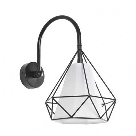 Kinkiety - lampa ścienna z geometrycznym kloszem na żarówkę e27 hira 314567 polux 