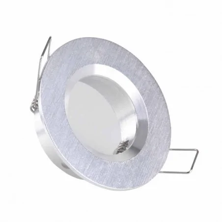 Oprawy-sufitowe-stale - srebrne oczko sufitowe 12v dc szczotkowane ip44 boras polux 