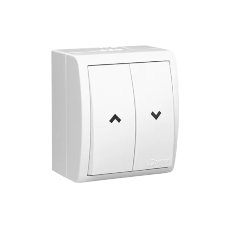 Wylaczniki-zaluzjowe - przycisk żaluzjowy natynkowy biały simon aquarius aqz1/11 kontakt-simon 