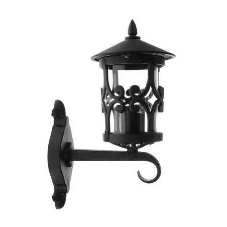 Kinkiety-ogrodowe - elegancki kinkiet ogrodowy skierowany w górę czarny ip44 styl-4311 rum-lux 