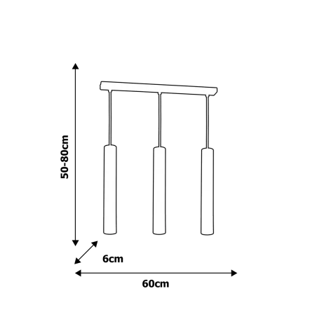 Lampy-sufitowe - potrójna lampa sufitowa wisząca biały/srebrny 3xgu10 joker mlp1348 eko-light 